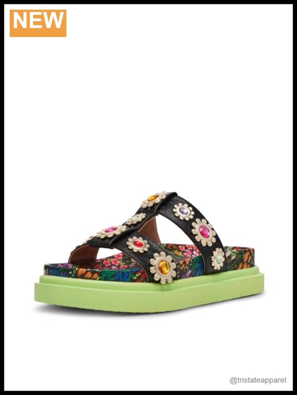Betsey Johnson Madoxx Faux Leather Strappy Platform Slide Sandal